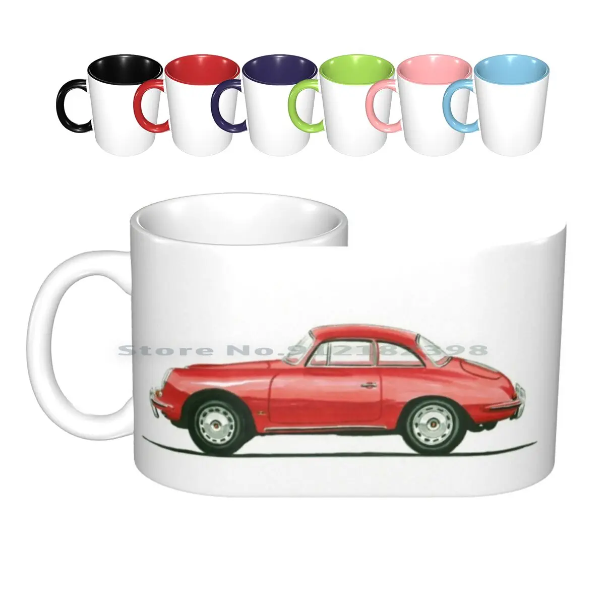 

356 B Karmann Hardtop Coupe керамические кружки, кофейные чашки, Кружка для молока и чая, 356 B Karmann Hardtop Coupe, винтажный автомобиль, классический автомобиль