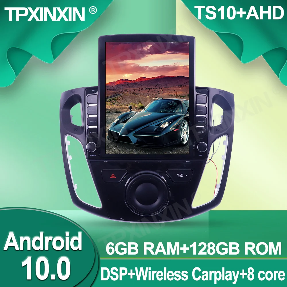 

Большой экран для Ford Focus 2012-2017 автомобильное радио Android 6 + 128G беспроводной Carplay стереоприемник 6 + 128G Автомобильный радиоплеер радио IPS