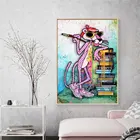 Мультяшная мода, Розовая пантера, граффити, поп-арт, картина, современное настенное искусство, картина для гостиной, украшение для дома