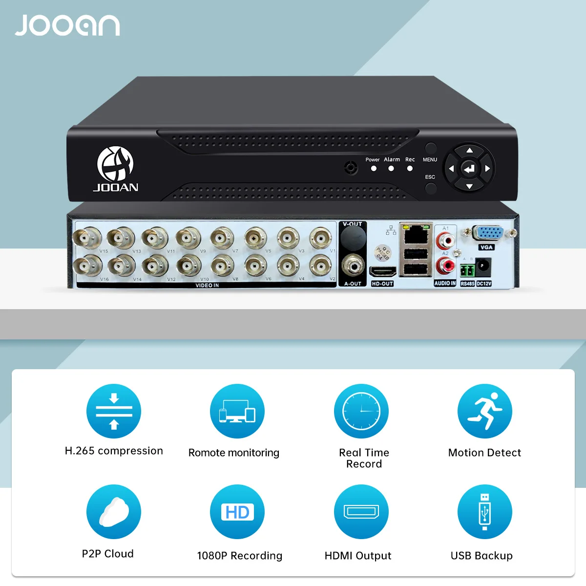 

DVR 16CH 8CH CCTV Recorder Support 5MP IP Camera Face Detection P2P Cloud Video Surveillance DVR Recorder Registrar