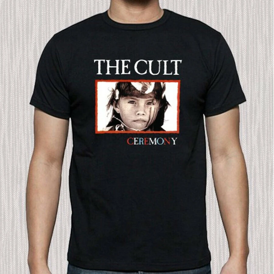 

The Cult Rock Band Legend Ceremony Album Cover Mens Black T-Shirt Size S to 3XL