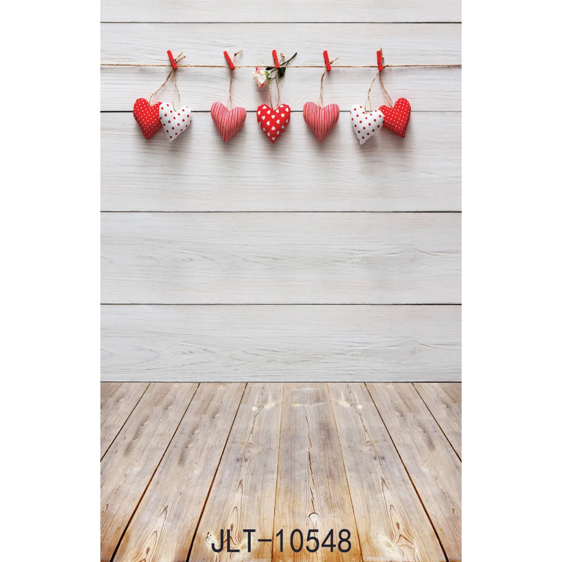 

Valentines Day Fabric Cloth Custom Photography Backdrops Prop Wooden Floor Photo Studio Backgrounds for Children Baby photocall