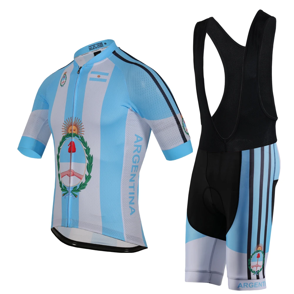 Аргентина Велоспорт Джерси полиэстер быстросохнущая профессиональная