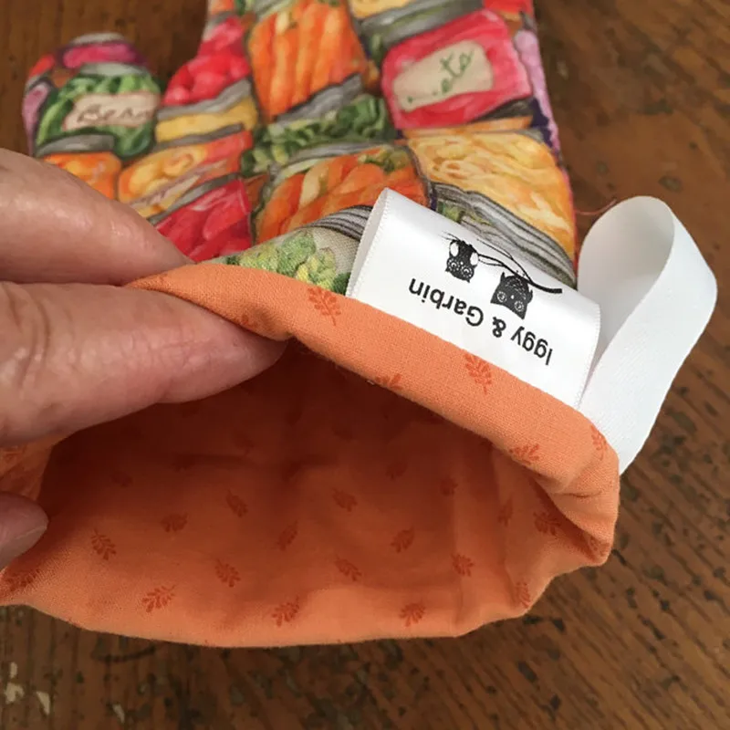 300 втачные атласное шелковое Костюмы этикетки тканые края уход пользовательские