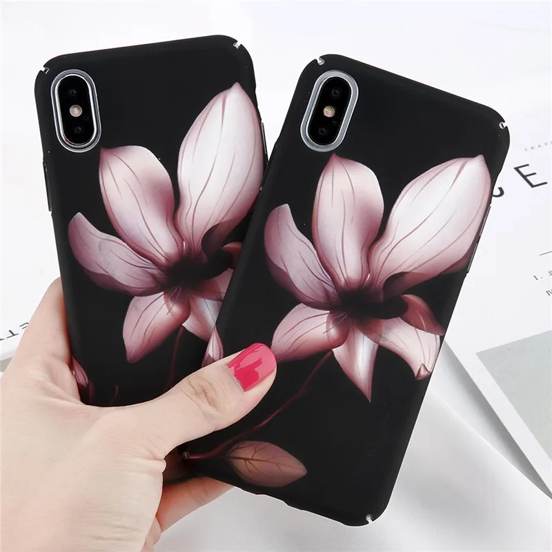 Lovebay цветок листья чехол для телефона в форме кактуса IPhone X XS 7 8 Plus Жесткий ПК