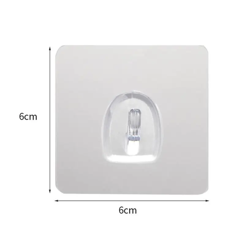 

Powerful Non-marking Hook Multifunctional Hook Behind The Bathroom Door Waterproof And Oil-proof Transparent Plastic Material