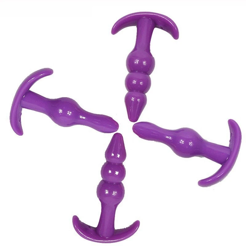 Фиолетовый мужской фаллоимитатор Анальный вибратор Силиконовая пробка для