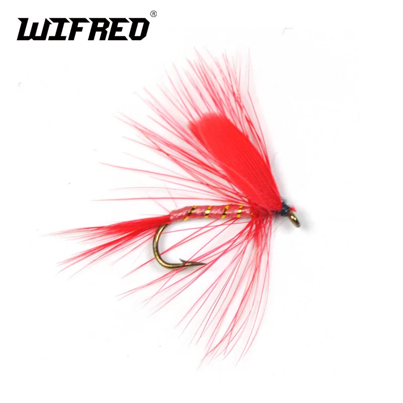 Wifreo 8 шт. размер #12 красный алый Ибис май для ловли форели сухие мухи|for trout|fly flyred flies