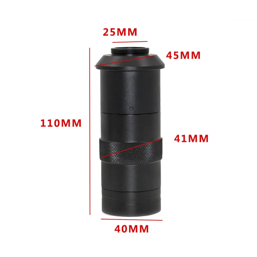 Регулируемый 180X 100X зум C-mount объектив 0.7X~ 4.5X увеличение 25 мм для разъема HDMI USB промышленность видео микроскоп Камера