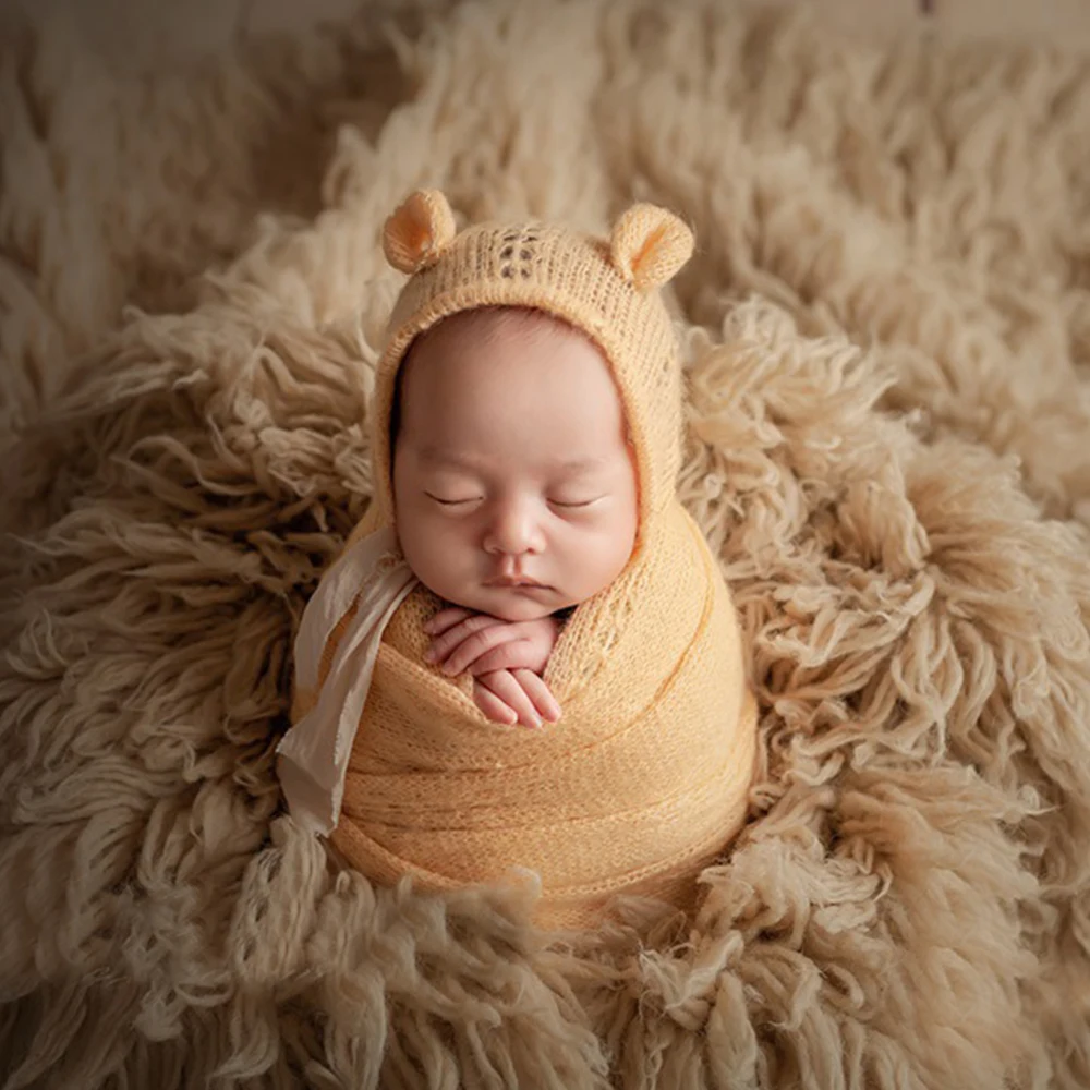 D&ampJ 4pcs/5pcs Newborn Sets Photography Props Baby Posing Pillow Hat Bonnet Wraps Background Blanket Fotografia Studio | Детская