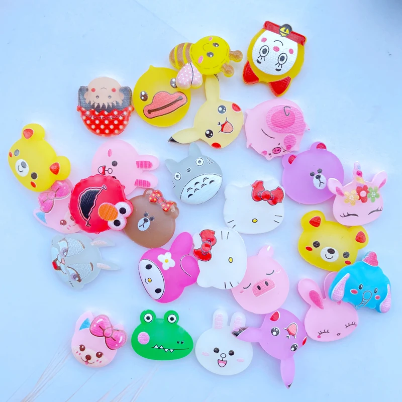 

20 Pcs Cute Mixed Cartoon Animals Flat Back Soft Glue Cabochons Scrapbooking DIY Craft Decoration Accessories 069