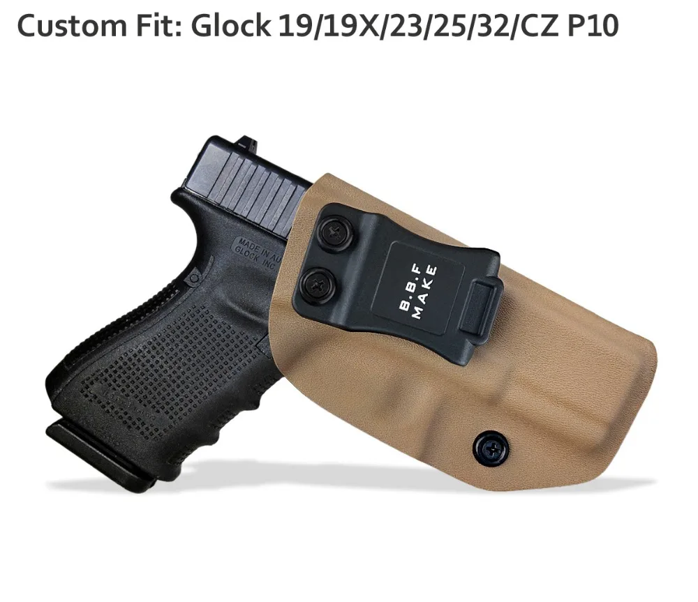 BBF Make IWB Тактический KYDEX пистолет кобура Glock 19 17 25 26 27 28 43 22 23 31 32 Внутри Скрытого Ношения кейс для пистолета аксессуары