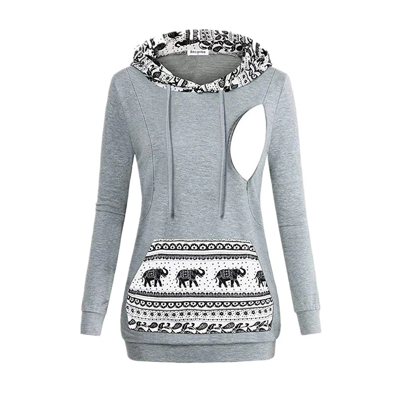 Осенне-зимние теплые толстовки для кормящих матерей беременных грудью женщин