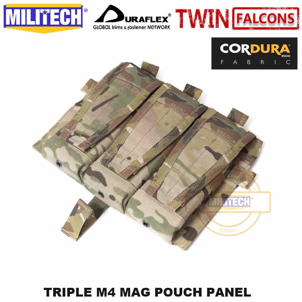 MILITECH TWINFALCONS TW Delustered Cordura Crye CP Съемный клапан тройной M4 Mag Чехлы панель для AVS CPC JPC 2,0 FCSK 2,0