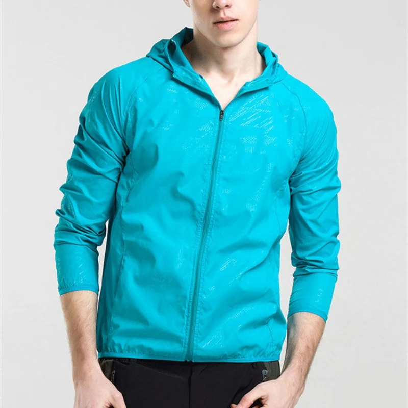 Быстросохнущие куртки для мужчин и женщин рыбалки пеших прогулок с капюшоном