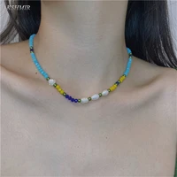 women exquisite small freshwater pearls necklace handmade adjustable beaded choker fashion bohemian jewelry gifts wholesale