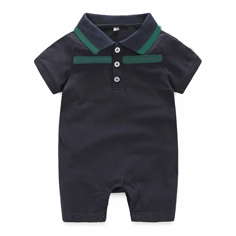 Летняя модная хлопчатобумажная ткань для мальчиков и девочек Детские Ползунки