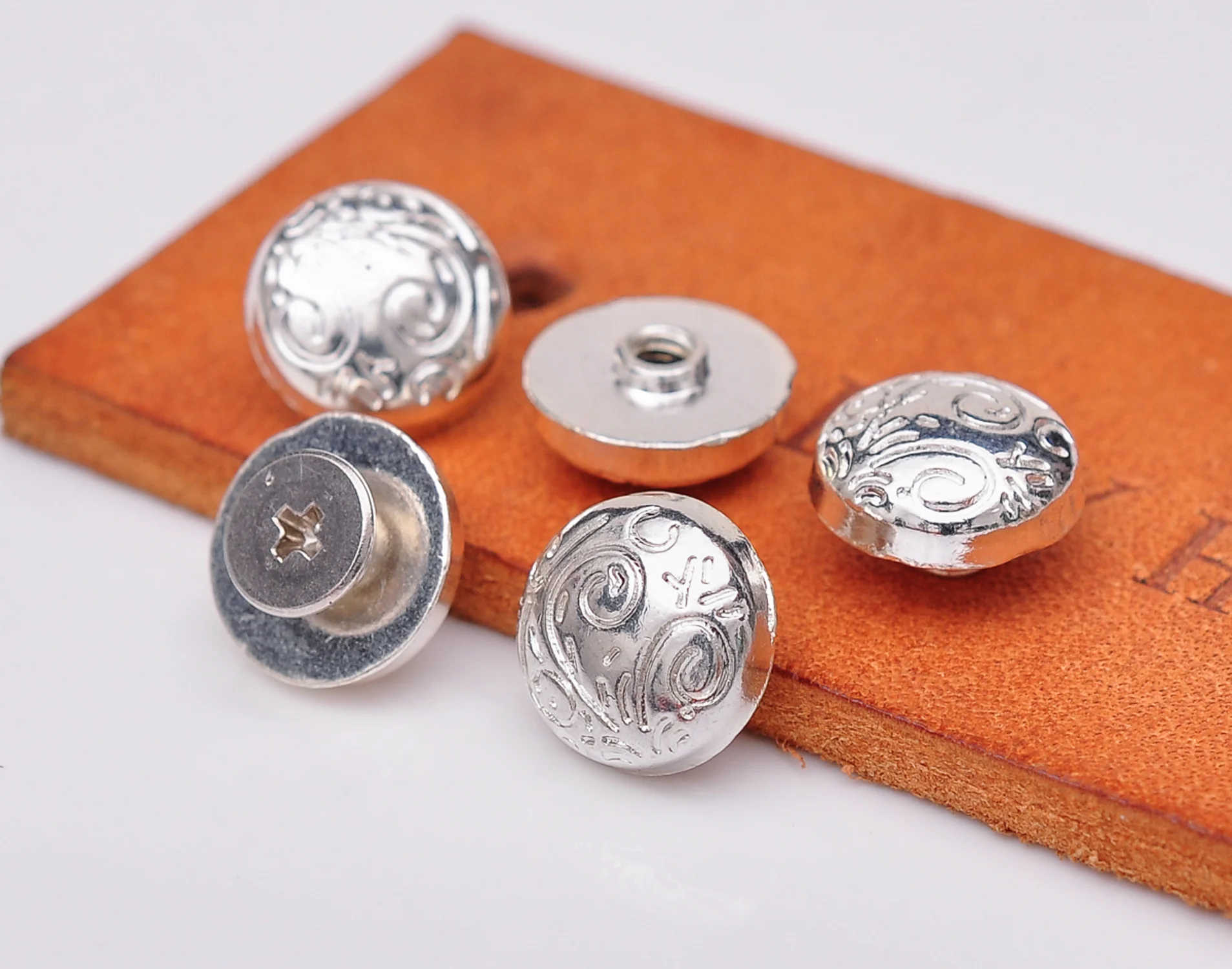 30x11 мм твердые металлические племенные цветочные заклепки сумка для ремня