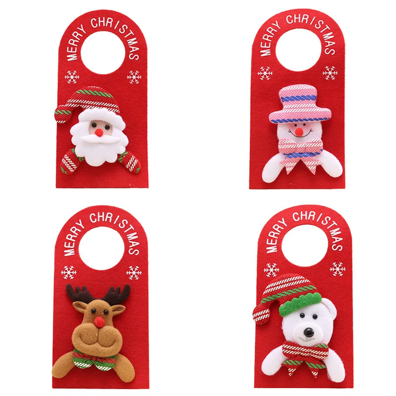 1 шт. красный Санта-Клаус Рождественская мультяшная дверная вешалка 22 5*11 см новый