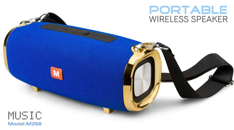 blue 40 Вт Bluetooth Колонка Портативная колонка динамик музыкальный плеер ПК Компьютерные колонки Колонка Boom Box с fm-радио Aux TF сабвуфер - Цвет: blue