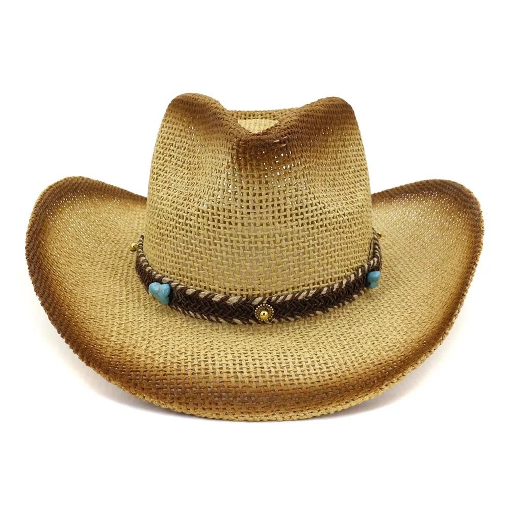 

Шляпа от солнца в ковбойском стиле для мужчин и женщин, Пляжная Панама ручной работы с широкими полями, Соломенная Панама, лето 2020
