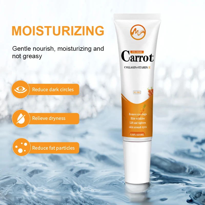 Minch Carrot Eye Cream Remove Bags Blemish Anti Puffiness Dark Circles Delays Anti-wrinkles Firming Brighten Skin Unisex | Красота и