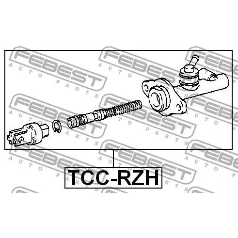Цилиндр сцепления главный Toyota Hiace 90 FEBEST TCC RZH|Главные цилиндры и детали| |