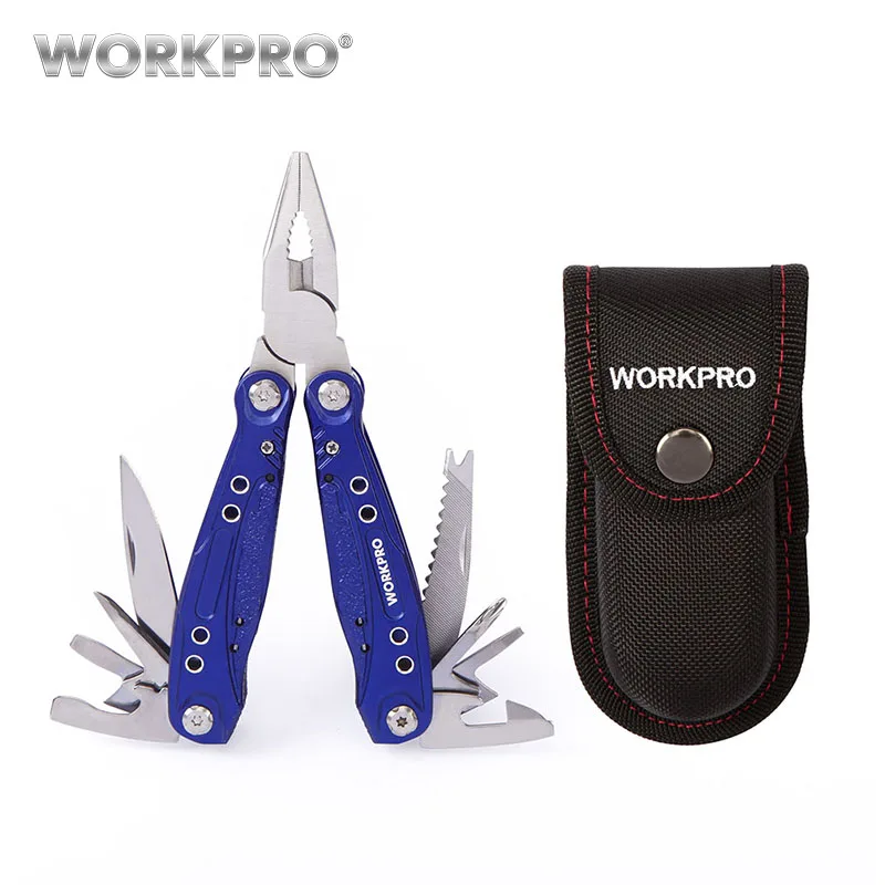 Многофункциональный инструмент WORKPRO 15 в 1, инструменты для кемпинга, алюминиевые многофункциональные плоскогубцы, складные плоскогубцы, инструменты для выживания на открытом воздухе