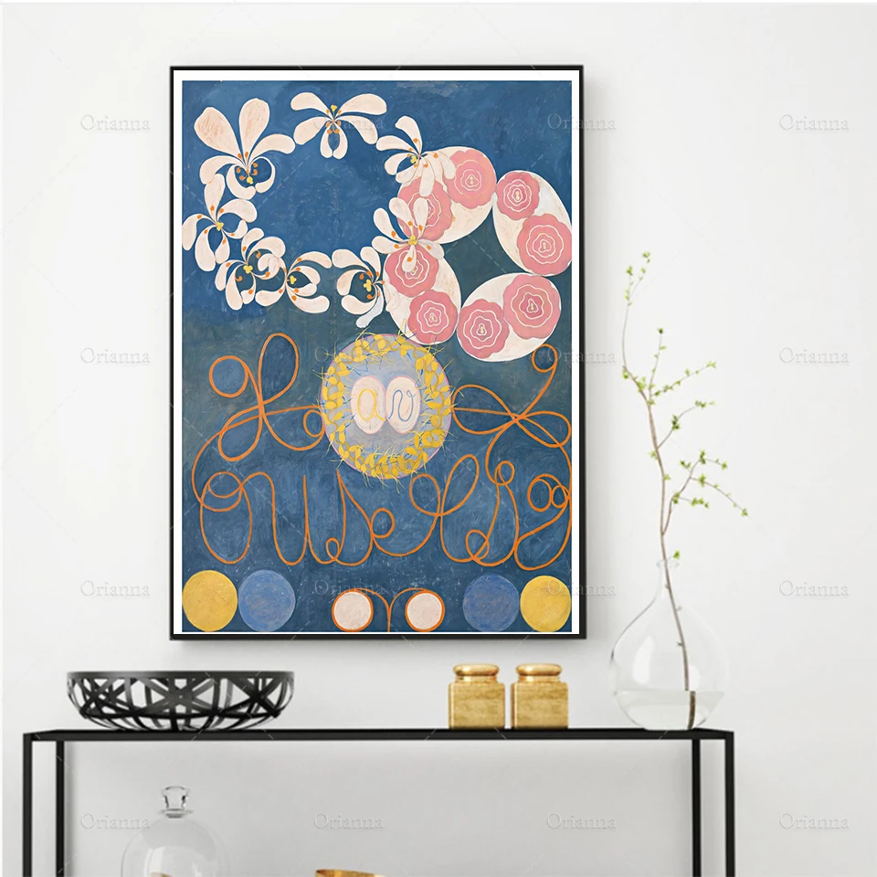 

Hilma af Klint print, Modern art, Floral Wall Decor, Scandinavian poster, Abstract Art - Gift Idea Wall Art Poster Print -