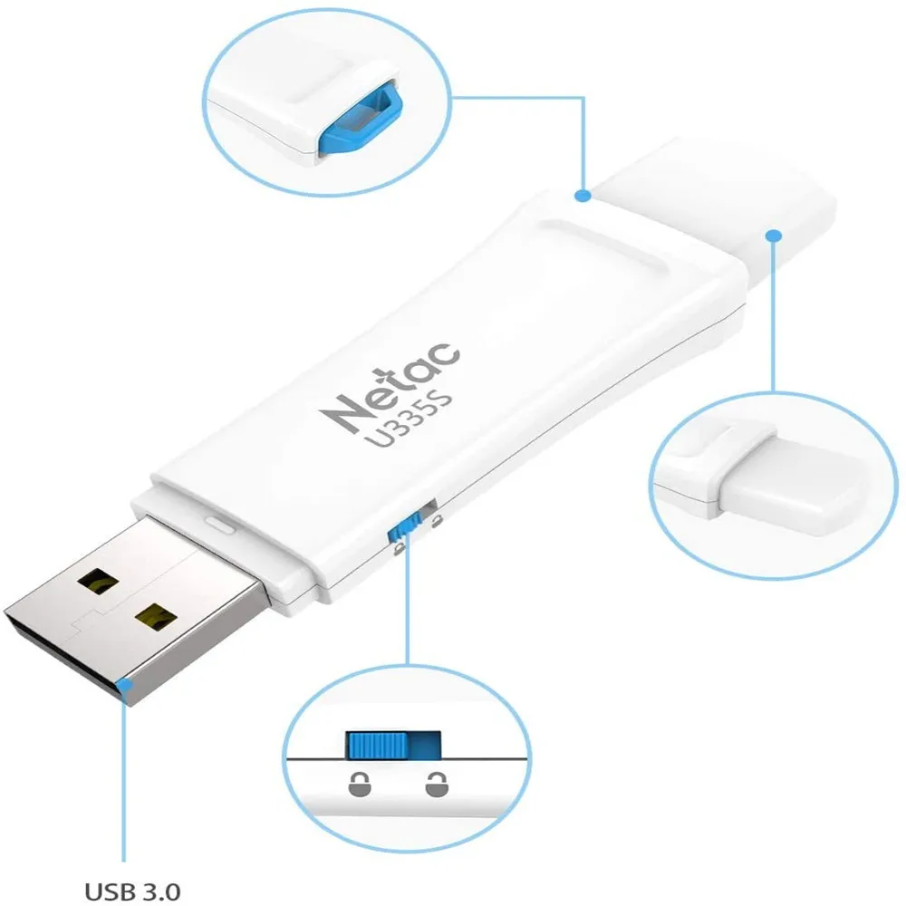 USB-флеш-накопитель Netac USB 3 0 защита от записи высокоскоростной 64 ГБ USB-накопитель |