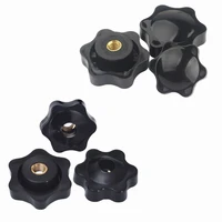 5pcs plum nut mechanical black thumb nut knob manual nut thermoplastic brass thread with and without holes m4m5m6m8m10