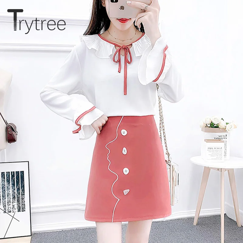 Trytree 2020 осень для женщин комплект одежды из двух предметов на каждый день с