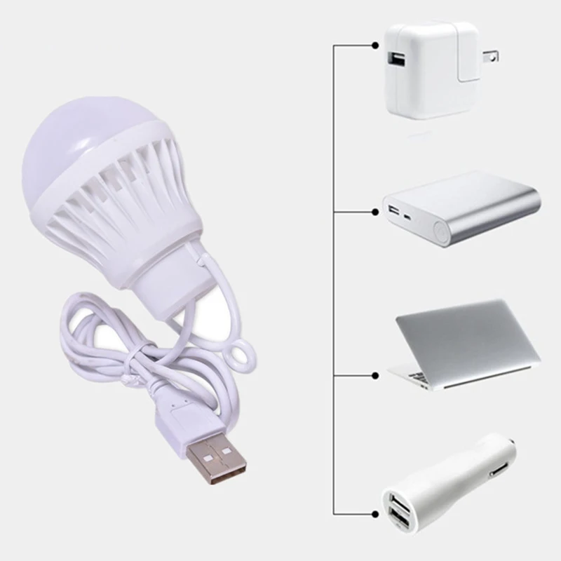 Portable USB LED energy-saving lamp bulb ball bulbs for outdoor notebook mobile power emergency light reading | Лампы и освещение