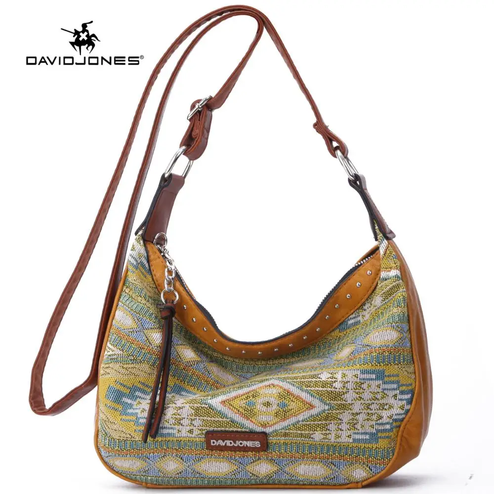 Женские Сумки из искусственной кожи DAVID JONES большие сумки через плечо с цветочной