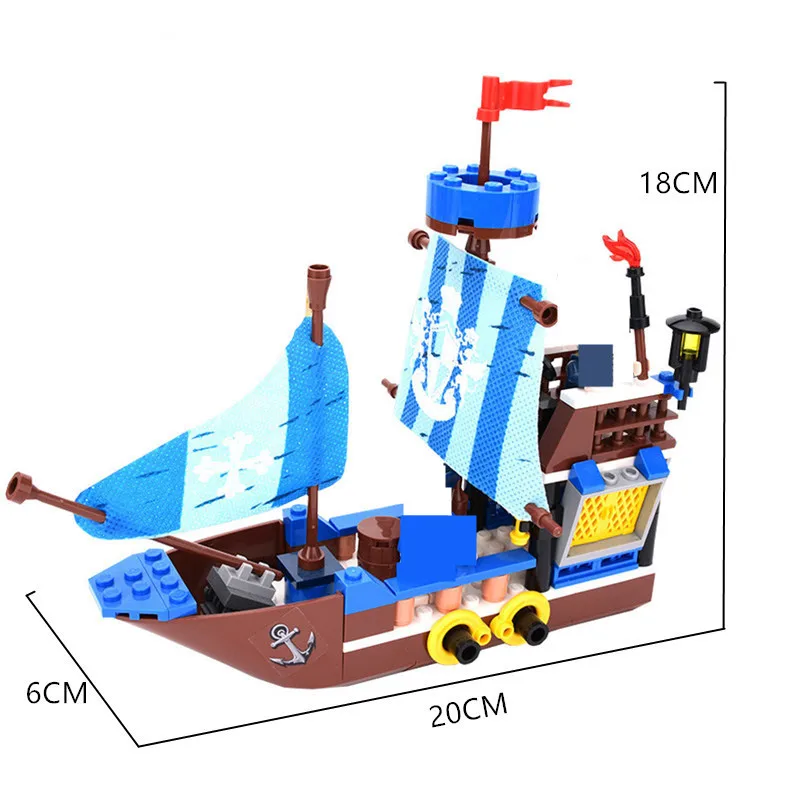 

Pirates Caribbean Black Pearl Ghost Ship Model Creator Building Blocks Sets Pirate Exhibition Kit Educational Toys for Children