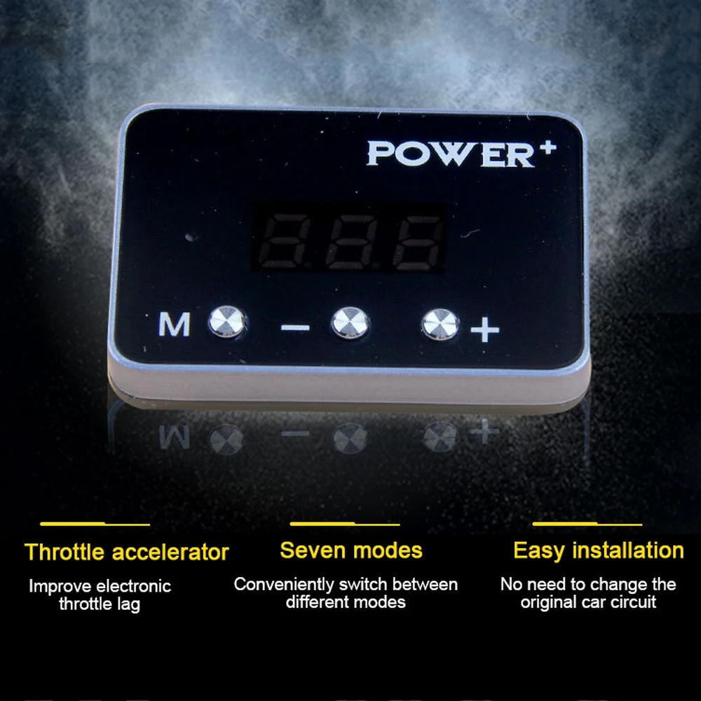 

Electronic throttle accelerator controller Silver ABS material 7 modes Plug and play 3 minutes to speed up and save fuel