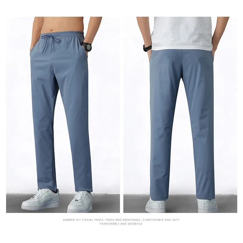 

Spring Summer 2021 Mens Pants Thin Sweatpants Sportwear Tracksuit Bottoms Male Joggers Fitness Fashion Trousers Track Clothing