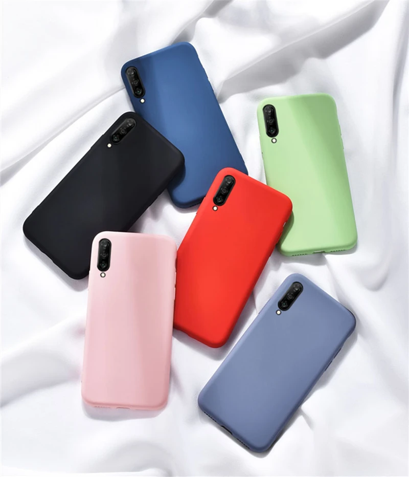 

For Capa Samsung Galaxy A50 Case Liquid Microfiber Candy Color Silicone Ultra Thin Phone Case For Samsung A50 Cover A10 A30 A40