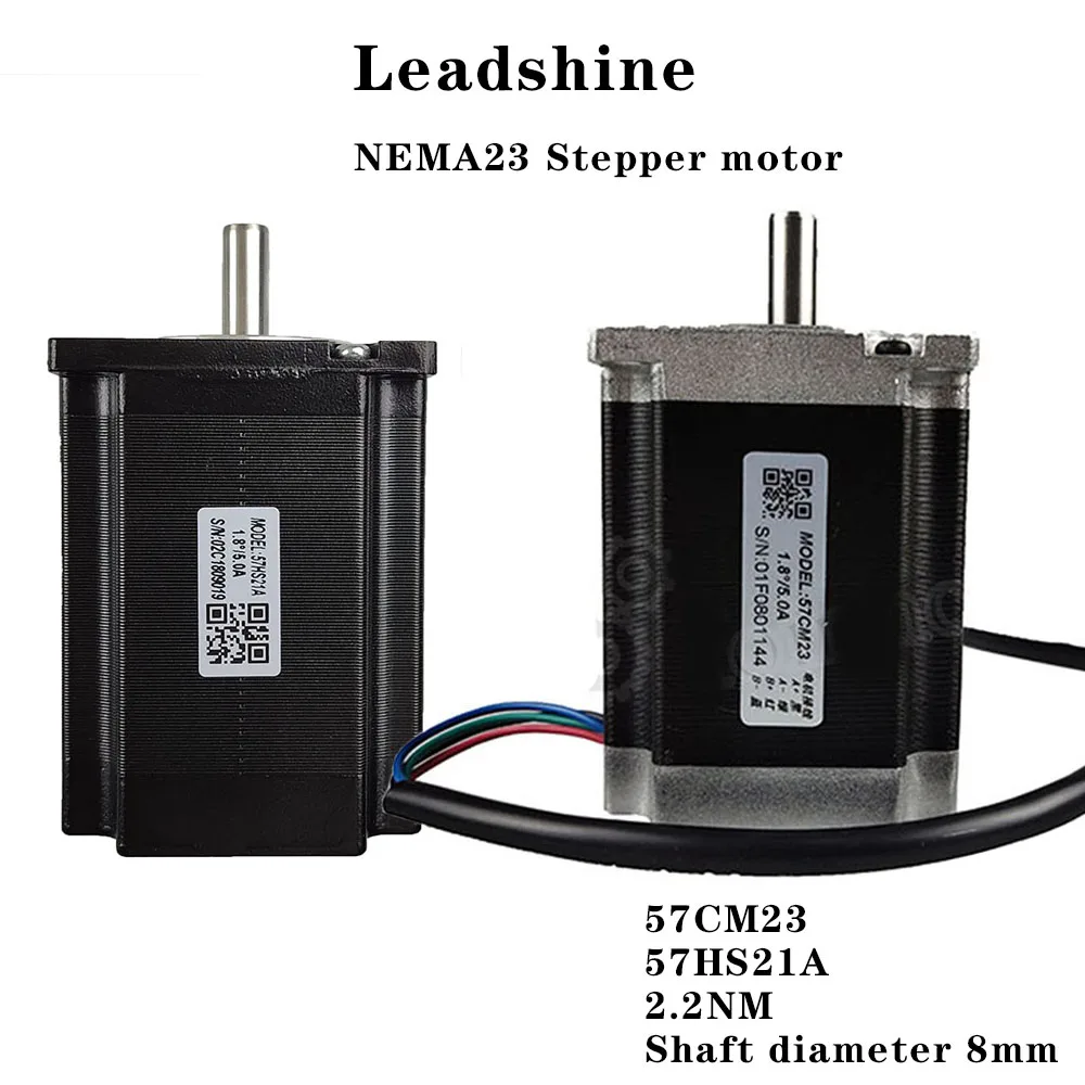 Шаговый двигатель Leadshine Nema23 57CM23/57HS21A, 2 фазы, 2,2, 5 А, шаговый двигатель для 3D-принтера, гравировально-фрезерного станка с ЧПУ