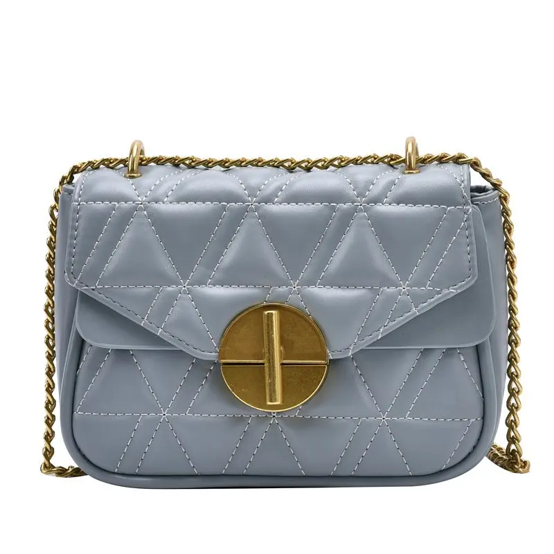 

Chain Brand Designer PU Leather Crossbody Bags for Women 2020 Simple Branded Trending Chain Shoulder Bag Lady Small Handbags
