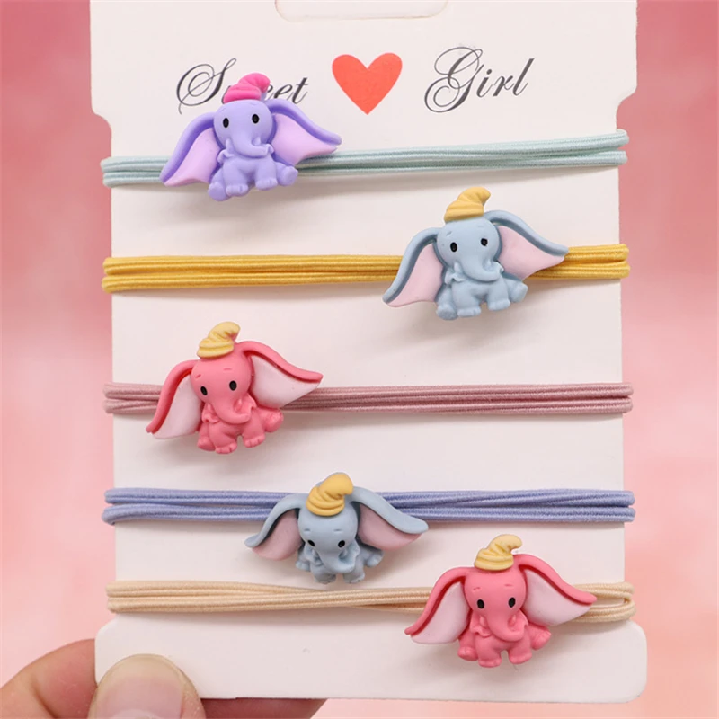 5Pcs Baby Girls Pokemon Rubber Band Mickey Hair Accessories Dumbo Pikachu Rabbit Clip Christmas Bow | Детская одежда и обувь