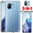 Mi11 чехол + Защитная пленка на экран для xiaomi mi 11 pro Чехол xiaomi11 прозрачный чехол xiaumi mi 11 128 ГБ чехол для xiaomi redmi mi 11 чехол mi-11 чехлы на ксиоми ми 11