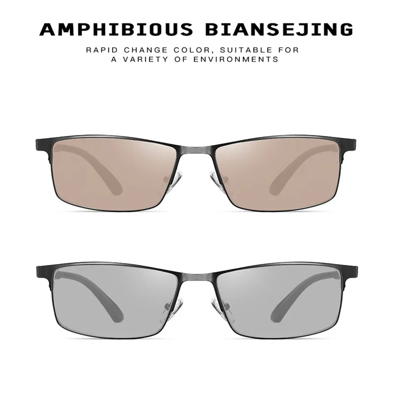 

Photochromic Lens Black Finished Myopia Glasses Men Women Transparent Eyeglasses Prescription Student Shortsighted Eyewear