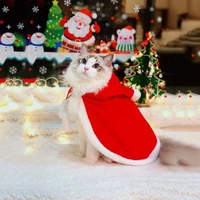 new arrival pet new years costumes red color romantic apparel cat santa brand design three size cat clothes animal accessories