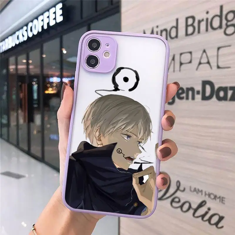 

Jujutsu Kaisen Phone Case Matte Transparent for iPhone 7 8 11 12 s mini pro X XS XR MAX Plus cover funda