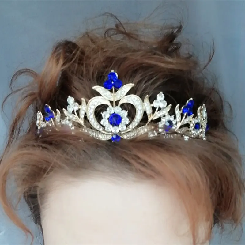 Женские винтажные тиары FORSEVEN Тиары цвета золота в стиле барокко с цветами и