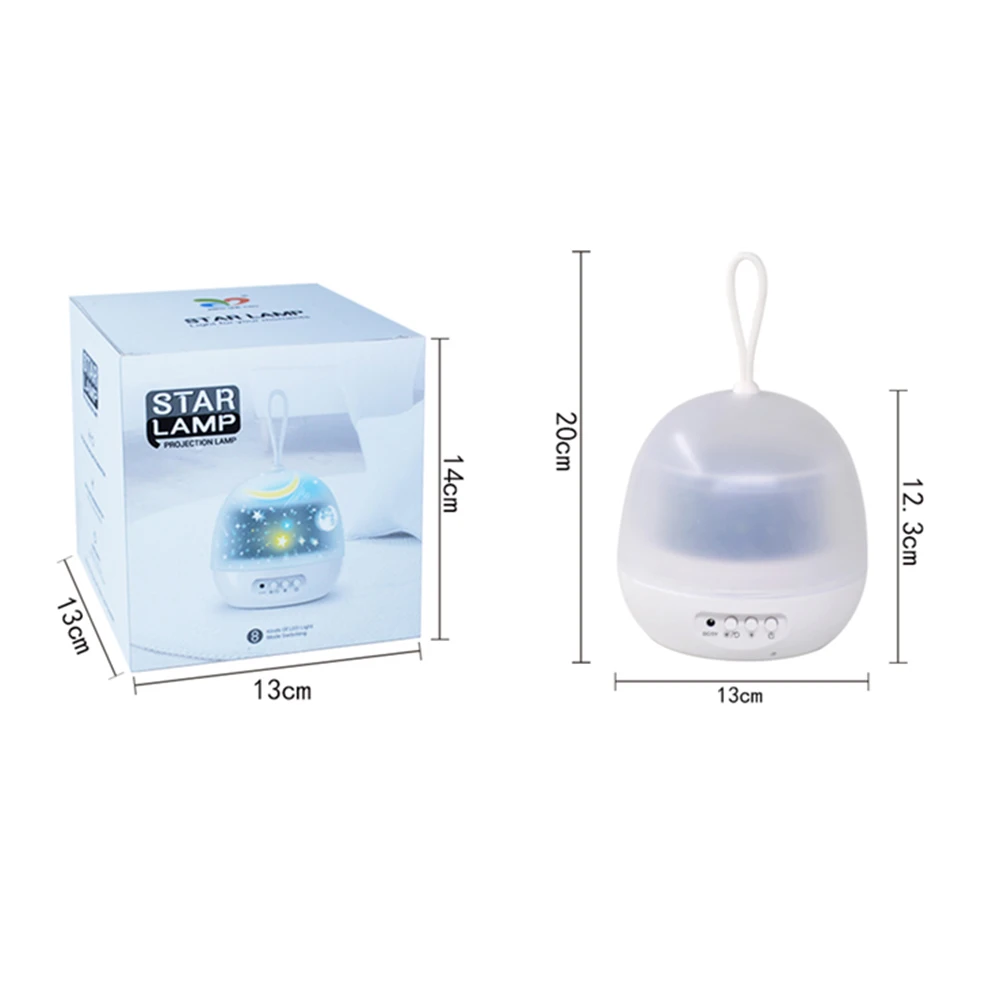 Звездное небо Светодиодный Ночник проектор луна лампа батарея USB Детская Спальня