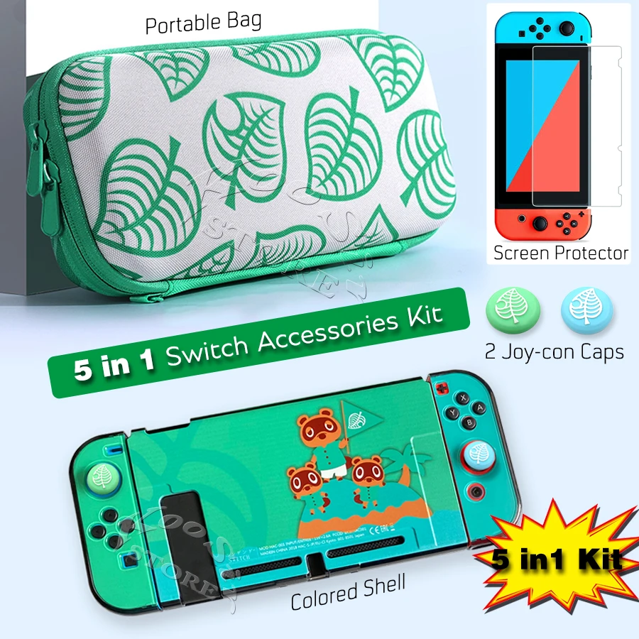 Милый чехол с кошачьей тематикой для Nintendo Switch комплект аксессуаров защитная