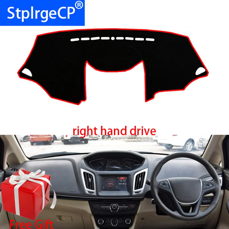 

Приборной панели автомобиля крышка коврик для Защитные чехлы для сидений, сшитые специально для CHERY M7 2015 правым Dashmat Pad Даш коврик охватывает...