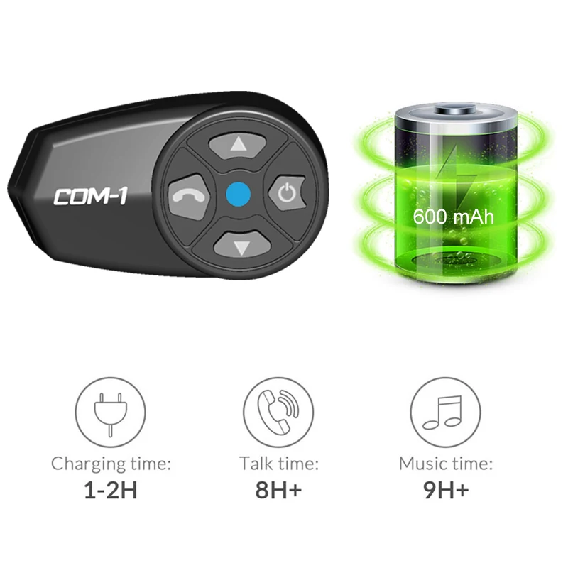 WAYXIN Новый COM 1 мотоциклетный шлем гарнитура шт. Bluetooth 4 Гарнитура для